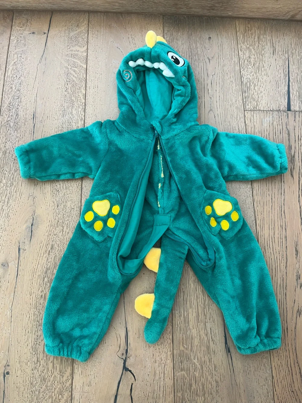 Dinosaur Costume Baby Boy Girl Halloween Dress Up Animal Hooded Romp 3-6 months